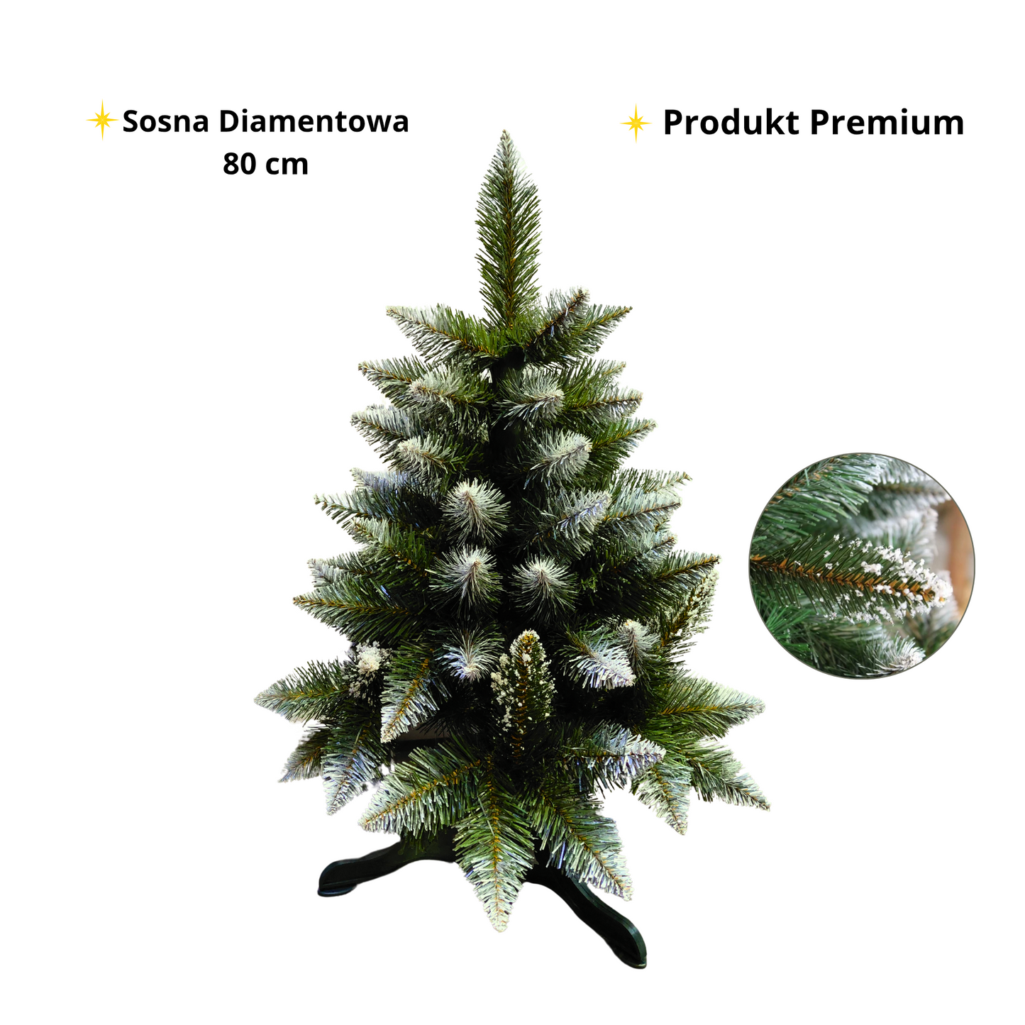 Sosna Diamentowa 80 cm - Sztuczna Choinka Premium